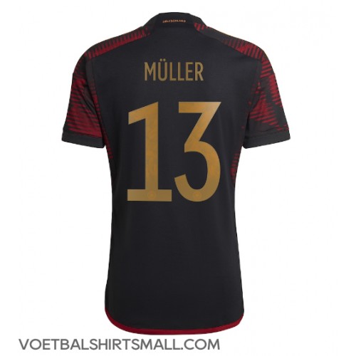 Duitsland Thomas Muller #13 Voetbalkleding Uitshirt WK 2022 Korte Mouwen